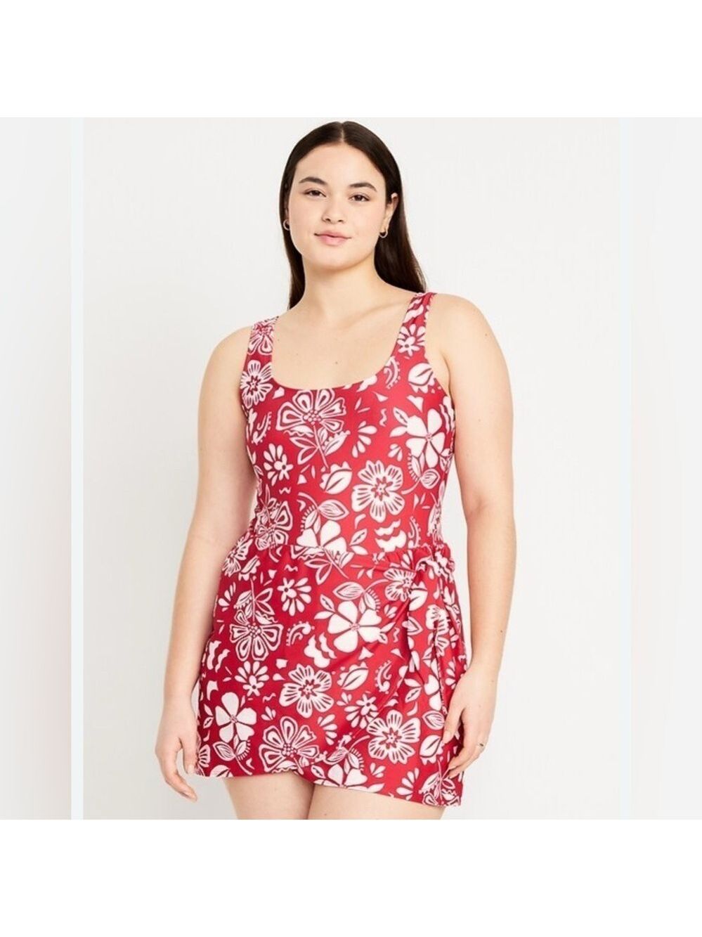 Old Navy One Piece Hawaii Hawaiian Print Swimsuit Summer Vacation Swim Dress XS - Picture 2 of 7